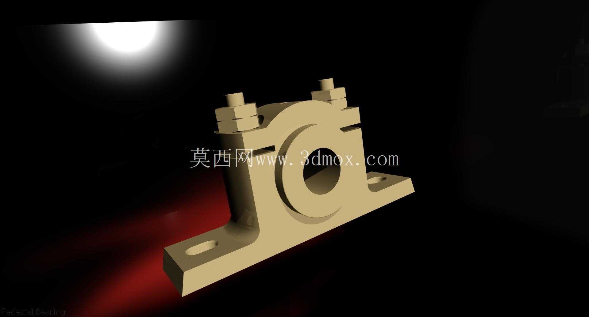 带渲染的立式轴承/轴承座或基座轴承