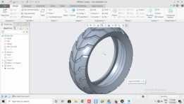 Creo PTC 中的 3D 自行车轮胎
