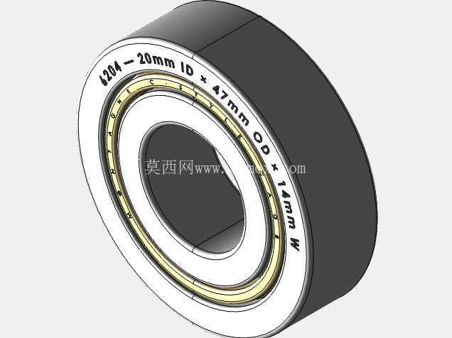 完整的公制 6200 系列,开放式轴承库 — SolidWorks 和 Step 模型