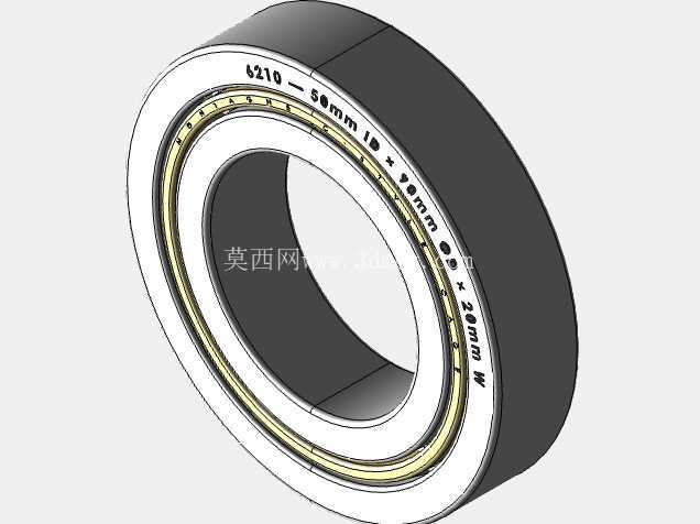 完整的公制 6200 系列,开放式轴承库 — SolidWorks 和 Step 模型