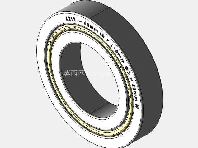 完整的公制 6200 系列,开放式轴承库 — SolidWorks 和 Step 模型