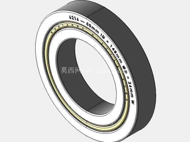 完整的公制 6200 系列,开放式轴承库 — SolidWorks 和 Step 模型