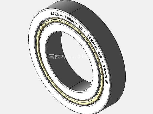 完整的公制 6200 系列,开放式轴承库 — SolidWorks 和 Step 模型