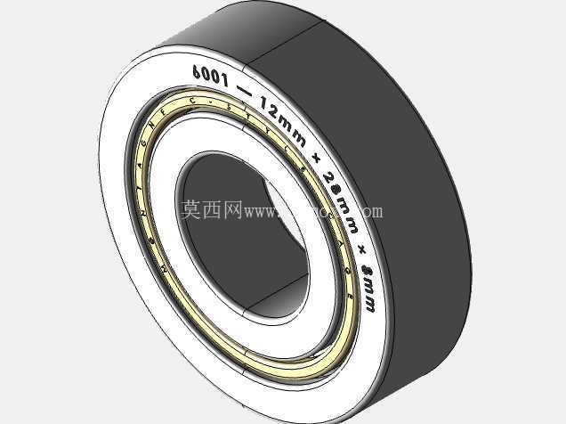 完整的 METRIC 6000,开放式轴承库 — SolidWorks 和 Step 模型