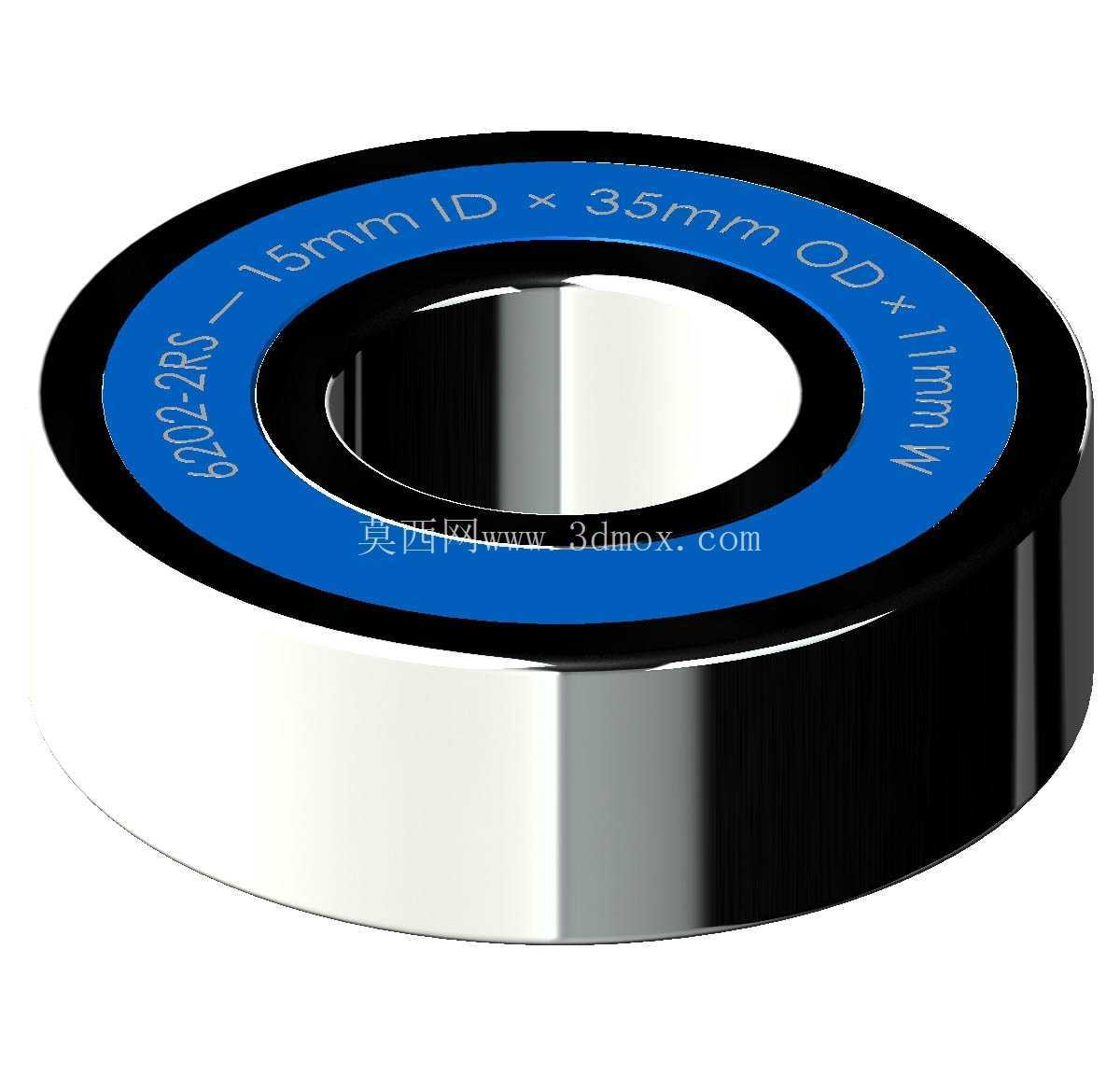 �����Ĺ��� 6200-2RS��˫�ܷ���п� �� SolidWorks �� Step ģ��