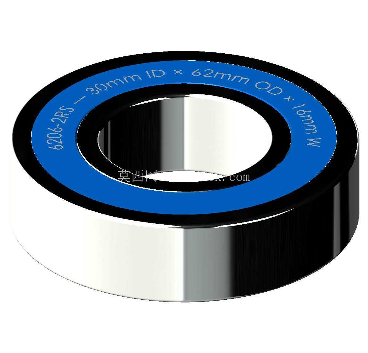 �����Ĺ��� 6200-2RS��˫�ܷ���п� �� SolidWorks �� Step ģ��