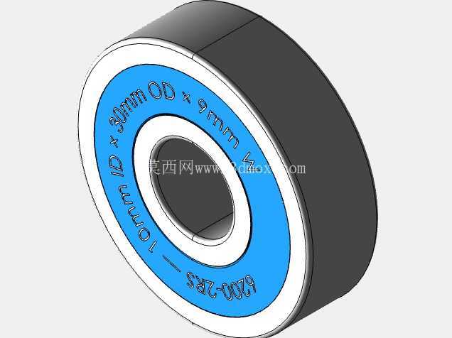 完整的公制 6200-2RS,双密封轴承库 — SolidWorks 和 Step 模型