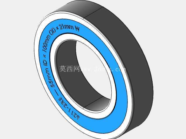 完整的公制 6200-2RS,双密封轴承库 — SolidWorks 和 Step 模型