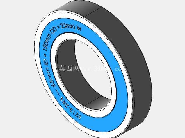 完整的公制 6200-2RS,双密封轴承库 — SolidWorks 和 Step 模型