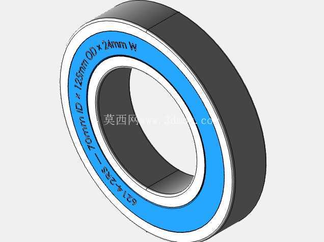 完整的公制 6200-2RS,双密封轴承库 — SolidWorks 和 Step 模型