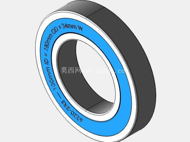 完整的公制 6200-2RS,双密封轴承库 — SolidWorks 和 Step 模型