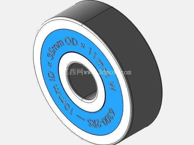 完整的公制 6300-2RS,双密封轴承库 — SolidWorks 和 Step 模型