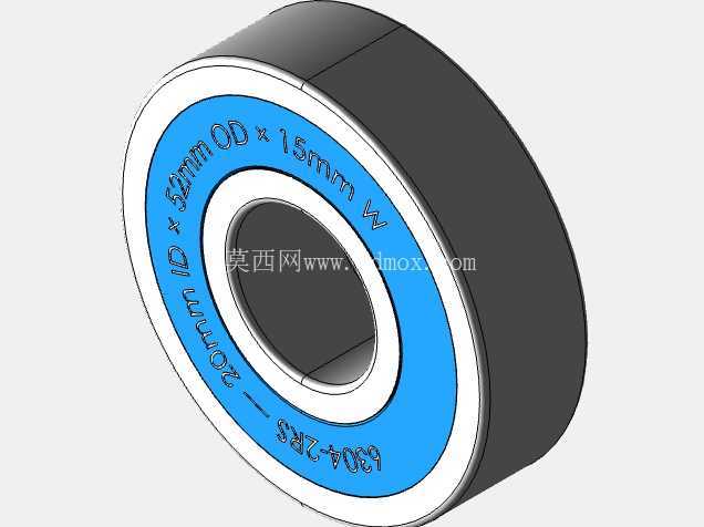 完整的公制 6300-2RS,双密封轴承库 — SolidWorks 和 Step 模型