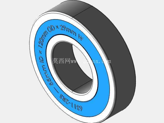 完整的公制 6300-2RS,双密封轴承库 — SolidWorks 和 Step 模型