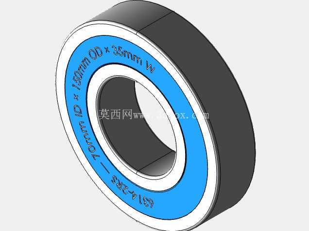 完整的公制 6300-2RS,双密封轴承库 — SolidWorks 和 Step 模型