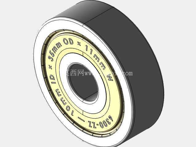 完整的公制 6300-ZZ、双屏蔽轴承库 — SolidWorks 和 Step 模型