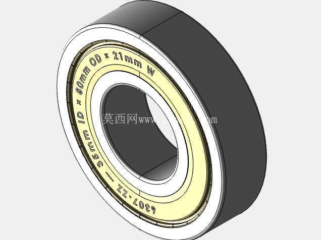 完整的公制 6300-ZZ、双屏蔽轴承库 — SolidWorks 和 Step 模型
