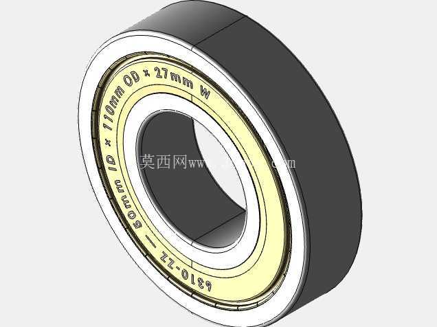 完整的公制 6300-ZZ、双屏蔽轴承库 — SolidWorks 和 Step 模型