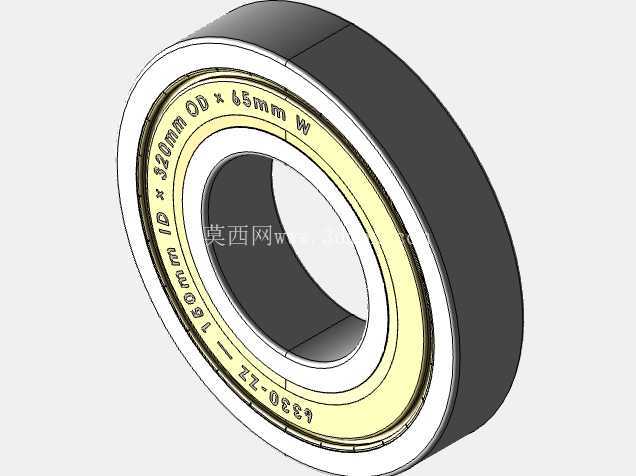 完整的公制 6300-ZZ、双屏蔽轴承库 — SolidWorks 和 Step 模型