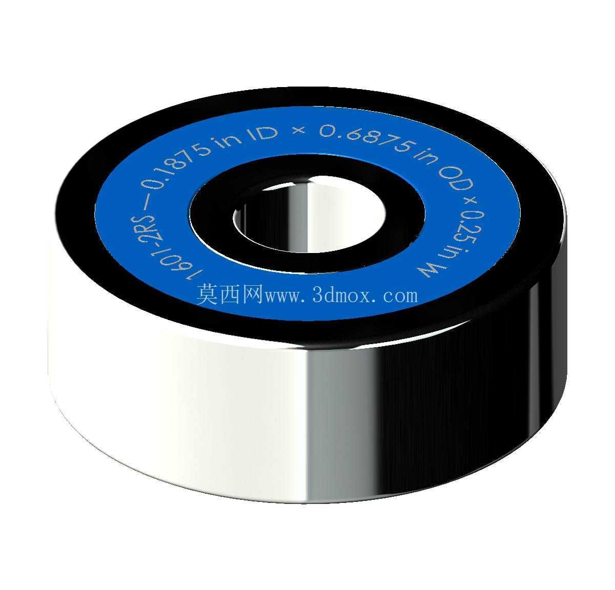 ������Ӣ�� 1600-2RS ϵ�У�˫�ܷ���п� �� SolidWorks �� Step ģ��