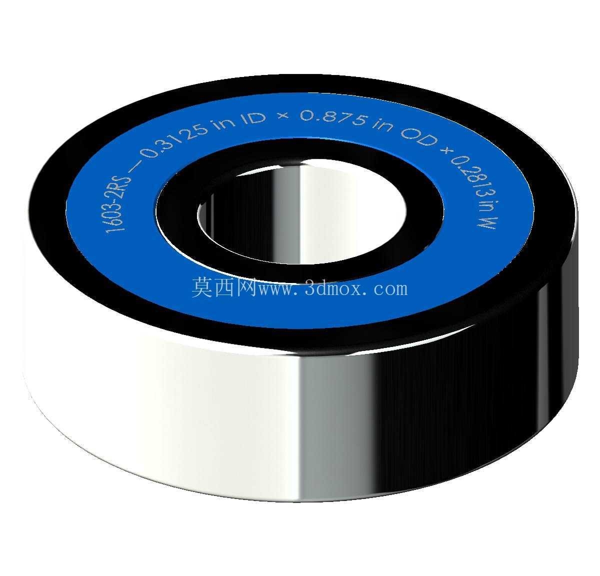������Ӣ�� 1600-2RS ϵ�У�˫�ܷ���п� �� SolidWorks �� Step ģ��