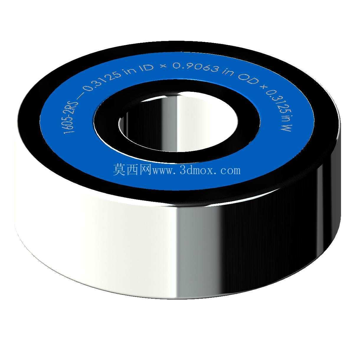 ������Ӣ�� 1600-2RS ϵ�У�˫�ܷ���п� �� SolidWorks �� Step ģ��