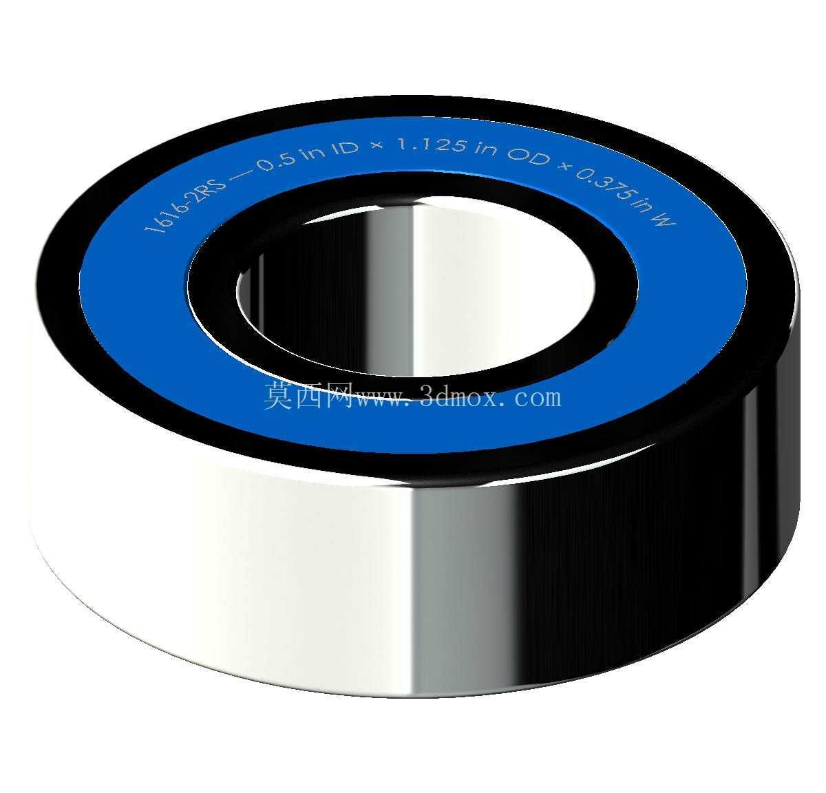������Ӣ�� 1600-2RS ϵ�У�˫�ܷ���п� �� SolidWorks �� Step ģ��