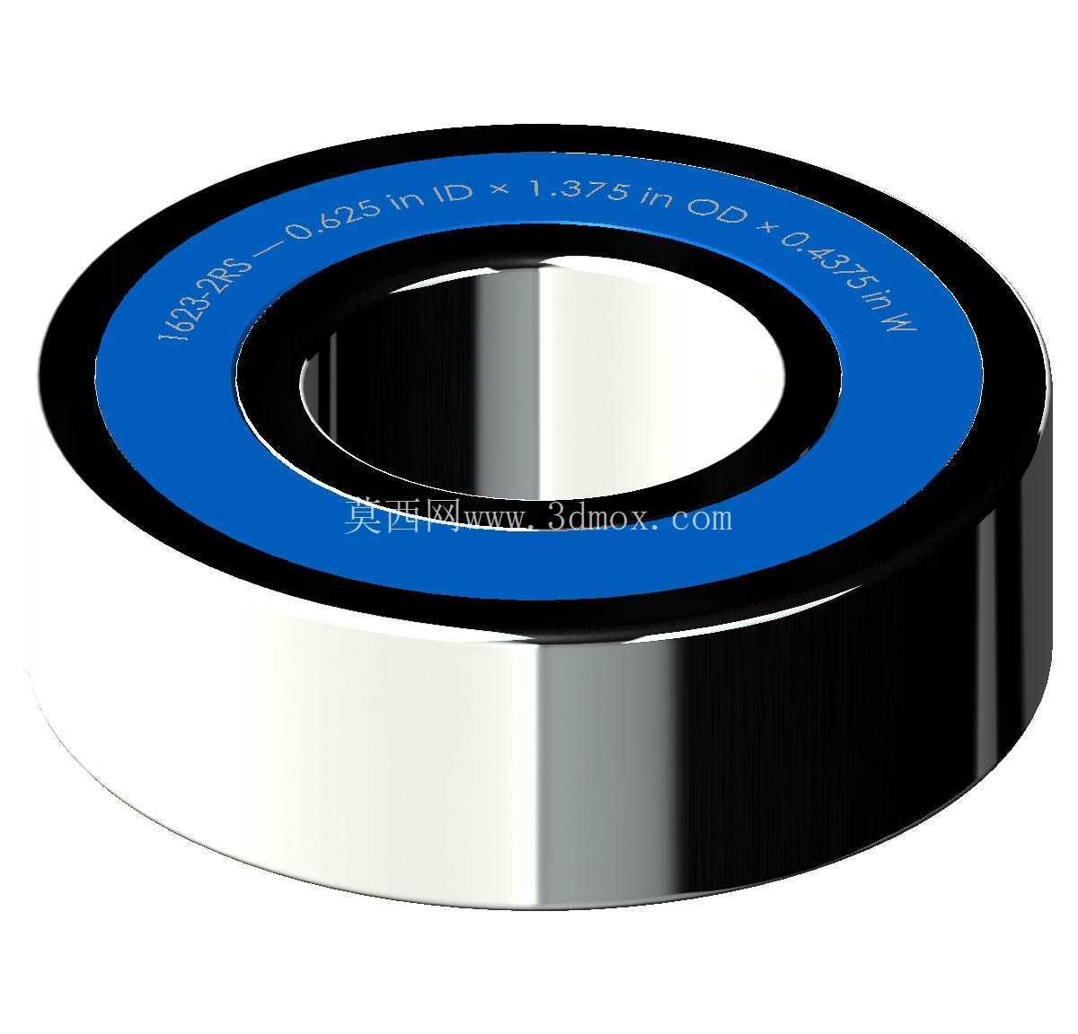 ������Ӣ�� 1600-2RS ϵ�У�˫�ܷ���п� �� SolidWorks �� Step ģ��