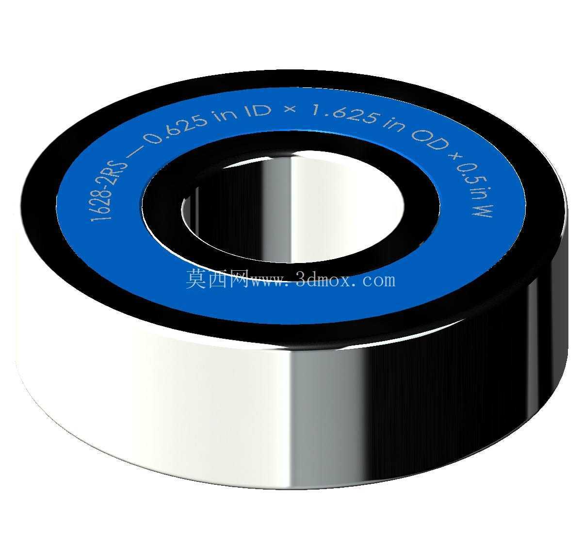 ������Ӣ�� 1600-2RS ϵ�У�˫�ܷ���п� �� SolidWorks �� Step ģ��