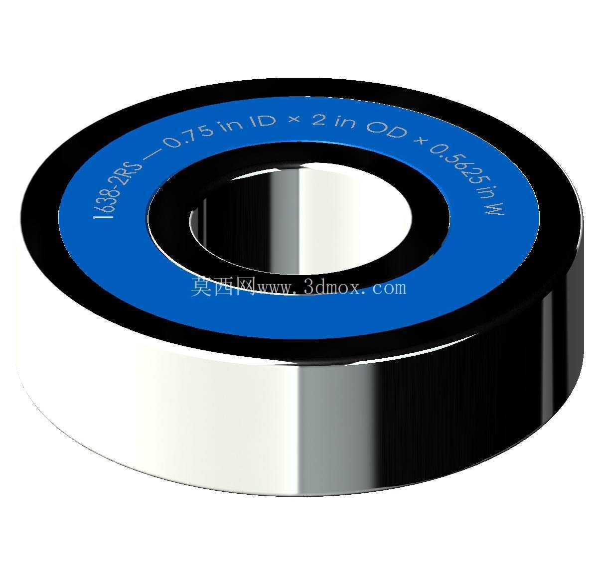 ������Ӣ�� 1600-2RS ϵ�У�˫�ܷ���п� �� SolidWorks �� Step ģ��