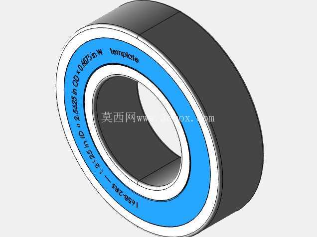 完整的英制 1600-2RS 系列,双密封轴承库 — SolidWorks 和 Step 模型