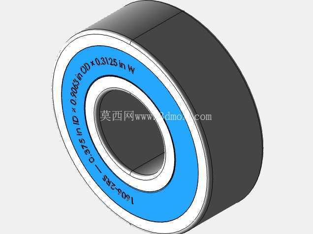 完整的英制 1600-2RS 系列,双密封轴承库 — SolidWorks 和 Step 模型