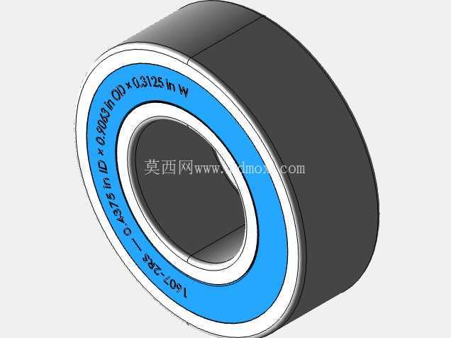 完整的英制 1600-2RS 系列,双密封轴承库 — SolidWorks 和 Step 模型