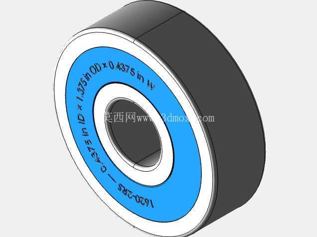 完整的英制 1600-2RS 系列,双密封轴承库 — SolidWorks 和 Step 模型