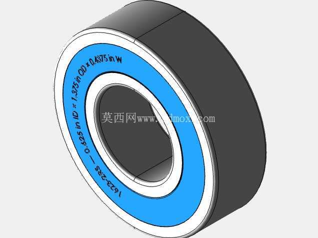 完整的英制 1600-2RS 系列,双密封轴承库 — SolidWorks 和 Step 模型