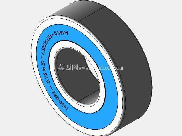 完整的英制 1600-2RS 系列,双密封轴承库 — SolidWorks 和 Step 模型