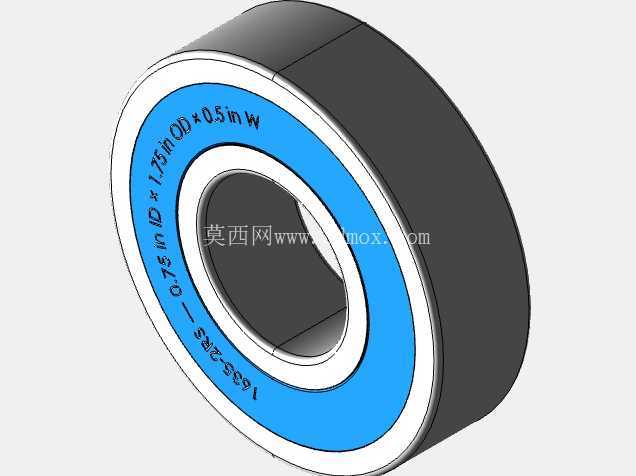 完整的英制 1600-2RS 系列,双密封轴承库 — SolidWorks 和 Step 模型