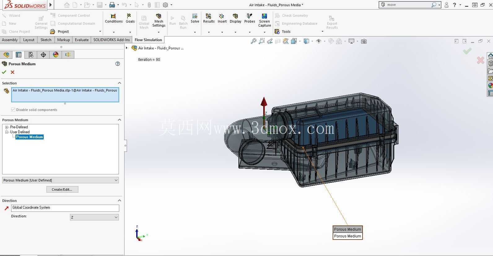 CFD - SolidWorks - ���� - Fluids_Porous Media