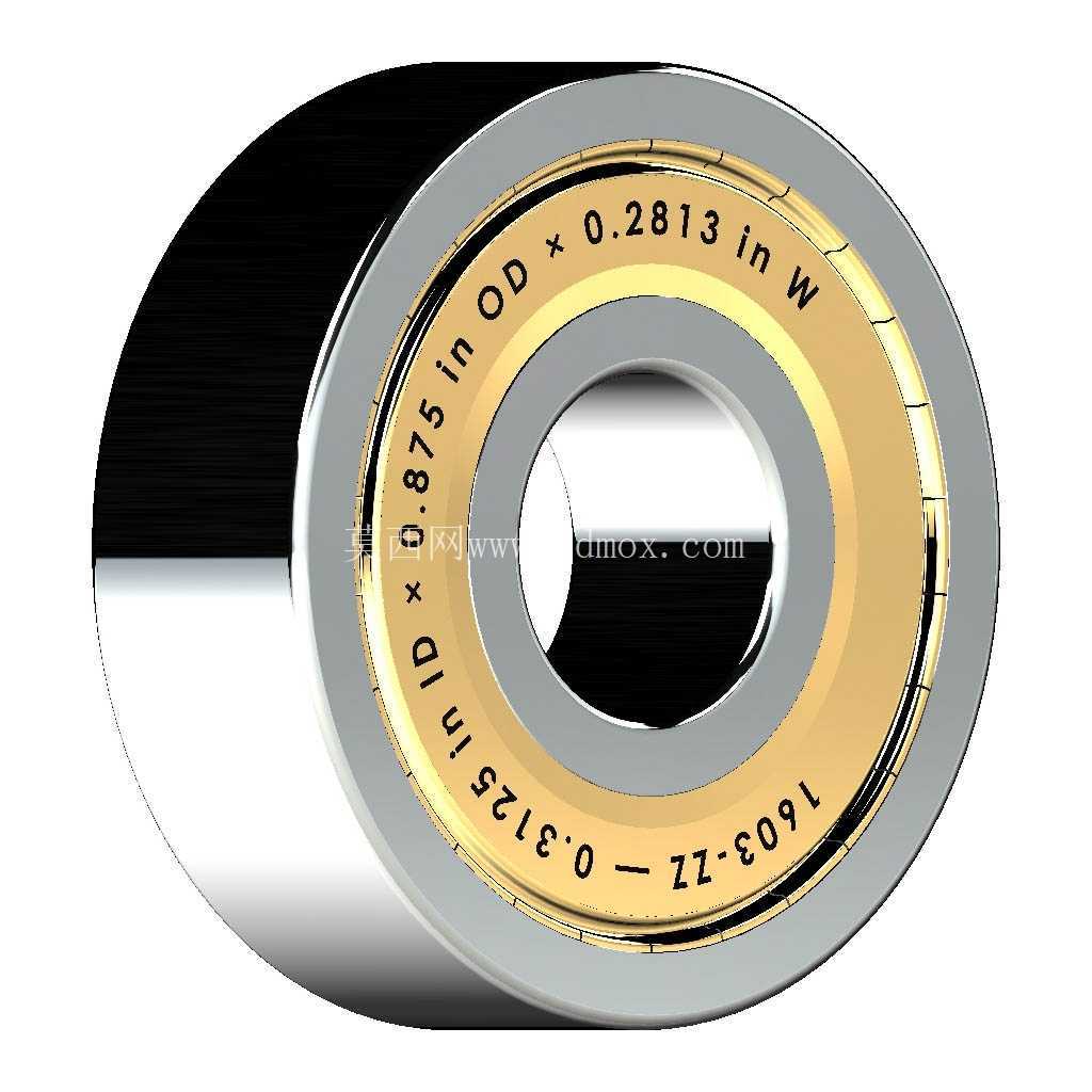 ������Ӣ�� 1600-ZZ��˫������п� �� SolidWorks �� Step ģ��