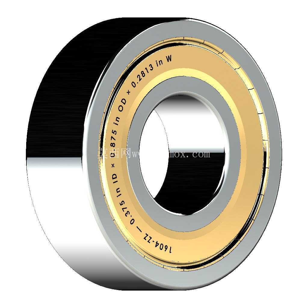 ������Ӣ�� 1600-ZZ��˫������п� �� SolidWorks �� Step ģ��