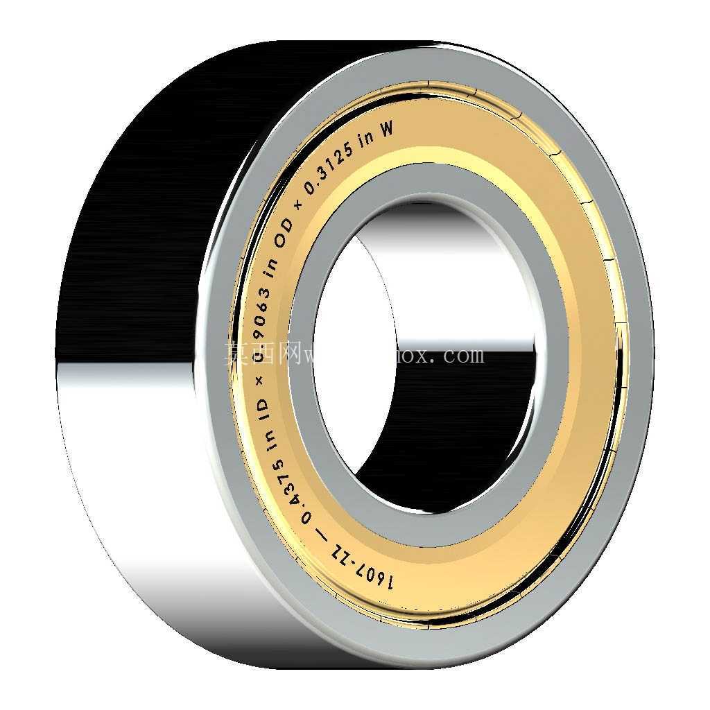 ������Ӣ�� 1600-ZZ��˫������п� �� SolidWorks �� Step ģ��