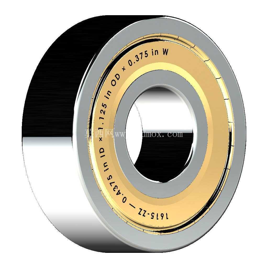 ������Ӣ�� 1600-ZZ��˫������п� �� SolidWorks �� Step ģ��