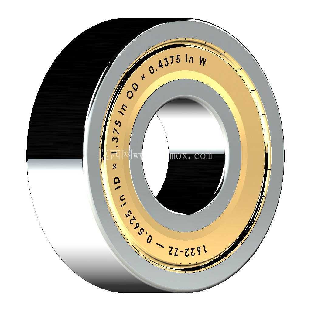 ������Ӣ�� 1600-ZZ��˫������п� �� SolidWorks �� Step ģ��