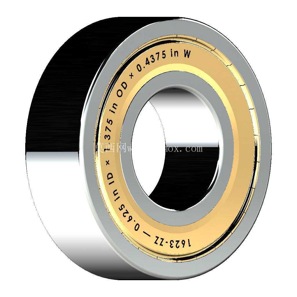 ������Ӣ�� 1600-ZZ��˫������п� �� SolidWorks �� Step ģ��