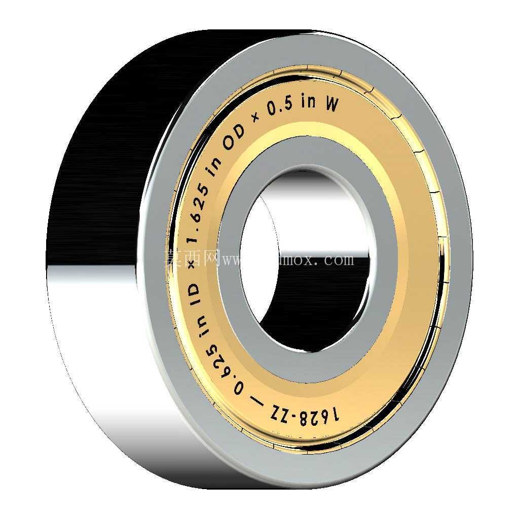 ������Ӣ�� 1600-ZZ��˫������п� �� SolidWorks �� Step ģ��