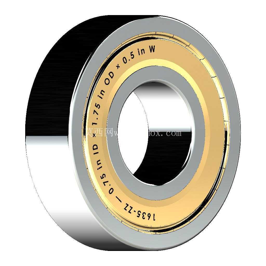 ������Ӣ�� 1600-ZZ��˫������п� �� SolidWorks �� Step ģ��