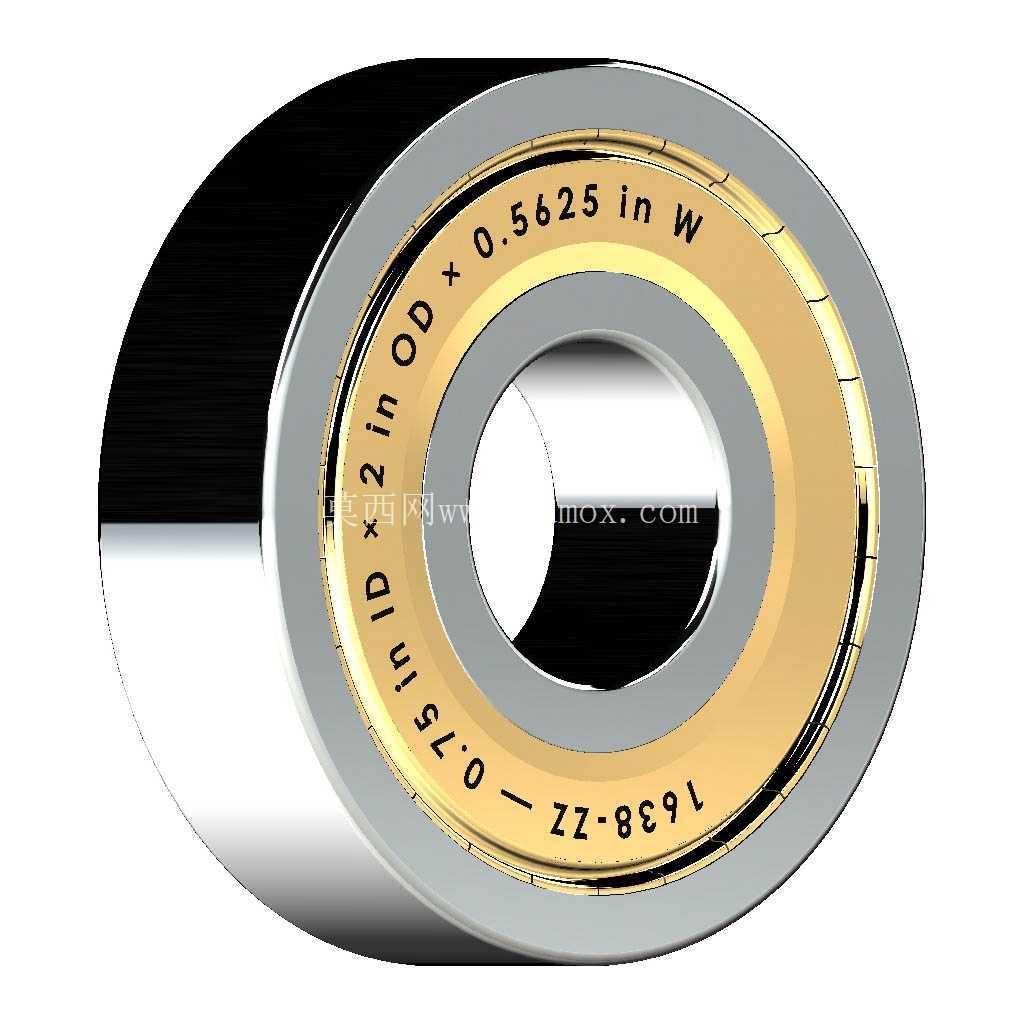 ������Ӣ�� 1600-ZZ��˫������п� �� SolidWorks �� Step ģ��