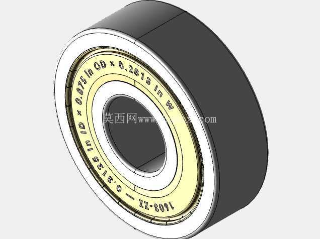 完整的英制 1600-ZZ、双屏蔽轴承库 — SolidWorks 和 Step 模型
