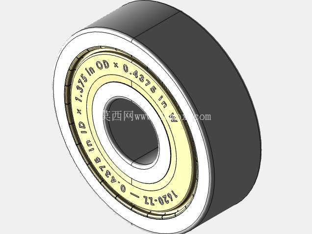 完整的英制 1600-ZZ、双屏蔽轴承库 — SolidWorks 和 Step 模型