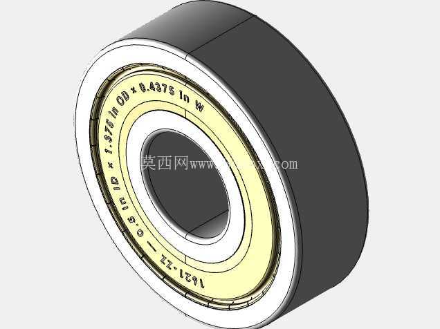 完整的英制 1600-ZZ、双屏蔽轴承库 — SolidWorks 和 Step 模型